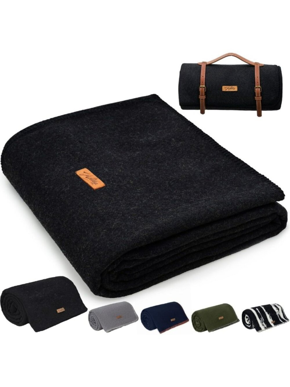 Cozy 100% Wool Blanket 62"x86" | Warm Thick Military Camping Gear Essential